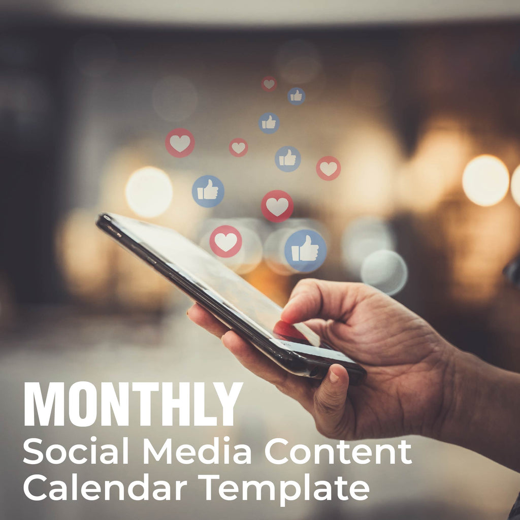 Monthly Social Media Content Calendar Template