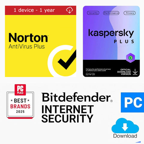 Antivirus Software Subscription (Norton / Kaspersky / Bitdefender) – 1 Year License